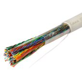 Кабель витая пара UTP (U/UTP), категория 5, 50 пар (24 AWG), одножильный (solid), PVC