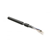 Кабель интерфейса RS-485, экранированный SF/UTP, 3 пары 24 AWG, 3х2х0,61 мм, многопроволочные жилы (patch) 7х0.20 мм, PVC, -40°C - +80°C, черный