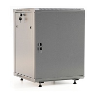 Шкаф настенный 19-дюймовый (19"), 9U, 500x600х450мм, металлическая передняя дверь с замком, две боковые панели, цвет серый (RAL 7035) (разобранный)