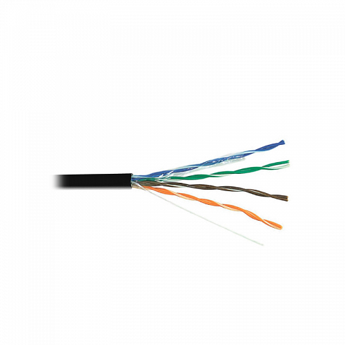 Кабель U/UTP, 4 пары, Кат5e,100 МГц, AWG 24, унив. LS0H нг(А)-HF до-40°С, кор.100 м, цв.