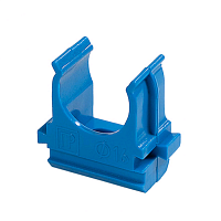 Крепёж-клипса для труб АБС-пластик синяя д32 (25шт/500шт уп/кор) Промрукав