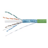 Кабель витая пара экранированная FTP (F/UTP), категория 6, 4 пары (23 AWG), одножильный, LSLTx, зеленый (50 м)
