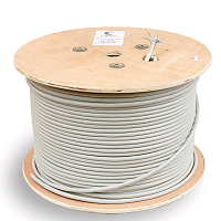 Кабель витая пара экранированная SFTP (SF/UTP), категория 5e, 4 пары (24 AWG), одножильный (305 м)
