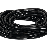 Лента NIKOMAX спиральная для организации и защиты кабельных пучков, диаметр 6мм, толщина 1мм, для пучка до 50мм, черная, 10м