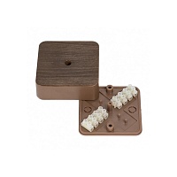 Коробка разветвительная КМР-030-030кг (75х75х26) с клеммником тёмное дерево EKF PROxima