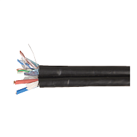 ITK Витая пара F/UTP кат.5Е 4х2х24AWG solid LDPE + кабель питания 2x0,75мм2 305м черный