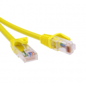 Патч-корд неэкранированный CAT5E U/UTP 4х2, LSZH, желтый, 1.5м