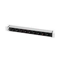 Гор блок розеток Rem-10, 1×10A, инд, 9S, 19", вход C14