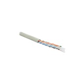 Кабель витая пара U/UTP, категория 6, 4 пары (23 AWG), одножильный (solid), с разделителем, LSZH, нг(А)-HF, –20°C – +75°C, серый - гарантия: 15 лет ко