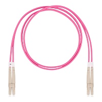 Шнур оптический коммутационный (патч-корд), LC-LC, дуплекс (duplex) OM4, нг(А)-HF, маджента, 2,0 м