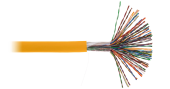 Кабель NETLAN U/UTP 50 пар, Кат.5 (Класс D), 100МГц, одножильный, BC (чистая медь), внутренний, LSZH нг(B)-HF, оранжевый, 305м