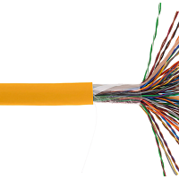 Кабель NETLAN U/UTP 50 пар, Кат.5 (Класс D), 100МГц, одножильный, BC (чистая медь), внутренний, LSZH нг(B)-HF, оранжевый, 305м