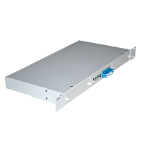 Кросс 19", предсобранный 1U, 4 порта LC дуплекс 9/125 мм (розетки, сплайс, КДЗС, пигтейлы)