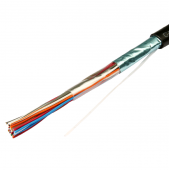 Кабель витая пара экранированная FTP (F/UTP), категория 3, 10 пар (24 AWG), одножильный (solid), для внешней прокладки, UV PE