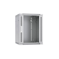 Шкаф телекоммуникационный настенный разобранный 19" 15U 600x350x769mm (ШхГхВ) дверь стекло, цвет серый (RAL 7035)
