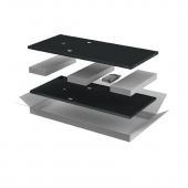 ITK LINEA E Компл. стенок боковых 800мм шкафа 42U чер.