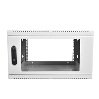 Шкаф  телекоммуникационный настенный 6U (600x480) дверь стекло