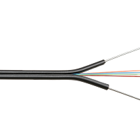 Кабель NIKOLAN волоконно-оптический, 1 волокно, одномодовый 9/125мкм, стандарта G.657.A1 & G.652.D, внутренний/внешний, бабочка со стальными прутками,