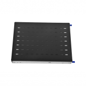 Полка усиленная с телескопическими направляющими грузоподъёмностью 150 кг глубина 620 мм чёрный