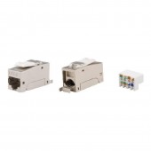 Модуль  Keystone RJ45 CAT 6 экранированный (STP), 90 градусов, серебристый