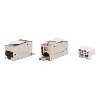 Модуль  Keystone RJ45 CAT 6 экранированный (STP), 90 градусов, серебристый