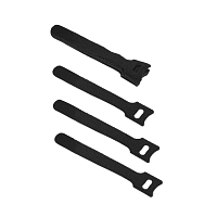 Хомут для кабеля, липучка с мягкой застежкой, 150x14 мм, черный (10 шт.)