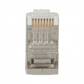 Коннектор (вилка) FTP кат.6 8P8C универсальная, 15U", 3 зубца, упак 100 шт