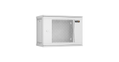 Настенный разборный шкаф TLK 19", 9U, перфорированная дверь, Ш600хВ436хГ350мм, 1 пара монтажных направляющих, серый