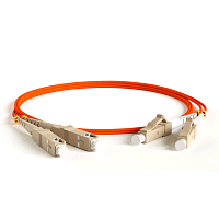 Патч-корд волоконно-оптический (шнур) MM 50/125, LC-SC, 2.0 мм, duplex, LSZH, 2 м