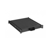 Полка выдвижная перфорированная глубина 300мм RAL9005