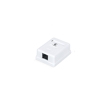 Розетка компьютерная RJ-45(8P8C), категория 6, одинарная, внешняя, Dual IDC