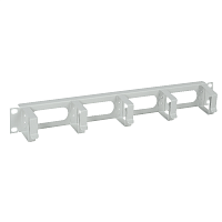 ITK Кабельный органайзер 19" 1U, 5 колец, серый