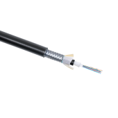 Кабель волоконно-оптический 50/125 (OM2) многомодовый, 24 волокна, loose tube, бронир стальной лентой, для внешней прокладки (-50C ~ +70), PE, черный