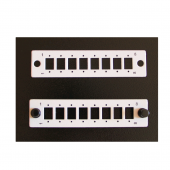 Лицевая панель (модуль) для установки 8-SC(DLC), с отверстиями М2 для крепления адаптера, серая