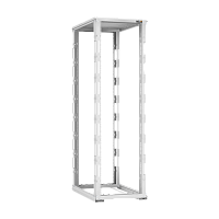 Монтажная стойка двухрамная с разборной рамой 19", 42U, Ш600xВ1995xГ1000мм, с крышей, в разобранном виде, серый