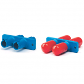 Проходной адаптер ST-ST duplex, SM (для одномодового кабеля), корпус пластмассовый, (синий)