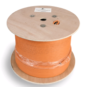 Кабель витая пара, категория 6a (10GBE) S/FTP, 4 пары (23 AWG), одножильный (solid), каждая пара в экране, общий экране, общий экран - сетка, LSZH 305