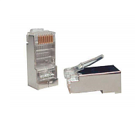 Коннектор RJ-45, FTP, Кат.5e, 50µ, универсальный, уп-ка 100 шт.