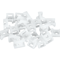 Основание NIKOMAX для стяжек, с крепежным отверстием 5,8мм под шуруп, размер 22х16мм, белое, уп-ка 100шт.