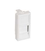 Вставка NETLAN типа Mosaic 22,5x45мм, 1 порт, под модули-вставки типа Keystone, со шторкой, белая, уп-ка 10 шт.