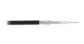 Кабель ULAN коаксиальный, RG-6 (75 Ом), одножильный, CCS (омедненная сталь), внешний, PE до -40C, черный, 305м