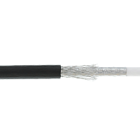 Кабель ULAN коаксиальный, RG-6 (75 Ом), одножильный, CCS (омедненная сталь), внешний, PE до -40C, черный, 305м