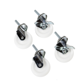 Комплект роликов 3" × 1" для стоек СТК и шкафов ШТК-Эконом, 4 шт., с тормозом 2 шт.