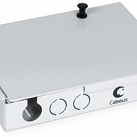 Бокс оптический настенный на 4 SC (LC duplex) со сплайс пластиной и КДЗС (без пигтейлов и проходных адаптеров)