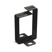 Организатор кабельный для вертикальной разводки, 1 кольцо, 60 мм, металл, цвет черный