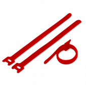 Хомут для кабеля, липучка с мягкой застежкой, 310x14 мм, красный