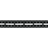 Коммутационная панель NIKOMAX 19", 1U, 48 портов, Кат.5e (Класс D), 100МГц, RJ45/8P8C, 110/KRONE, T568A/B, неэкранированная, с органайзером, черная - 