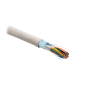 Кабель витая пара, неэкранированная U/UTP, категория 3, 25 пар (26 AWG), одножильный (solid), PVC, –20°C – +60°C, серый