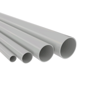 Труба ПВХ жёсткая гладкая д.20мм, лёгкая, 2м, цвет серый