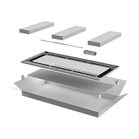 ITK LINEA E Дверь стеклянная 600мм шкафа 42U сер.